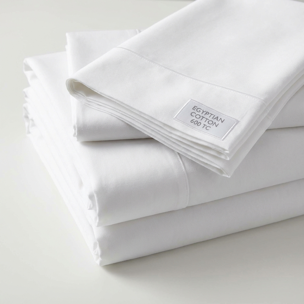 600 TC Egyptian Cotton Sheets (White)