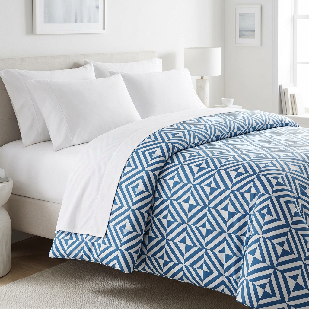 Geometric Pattern Cotton Sheets (King)